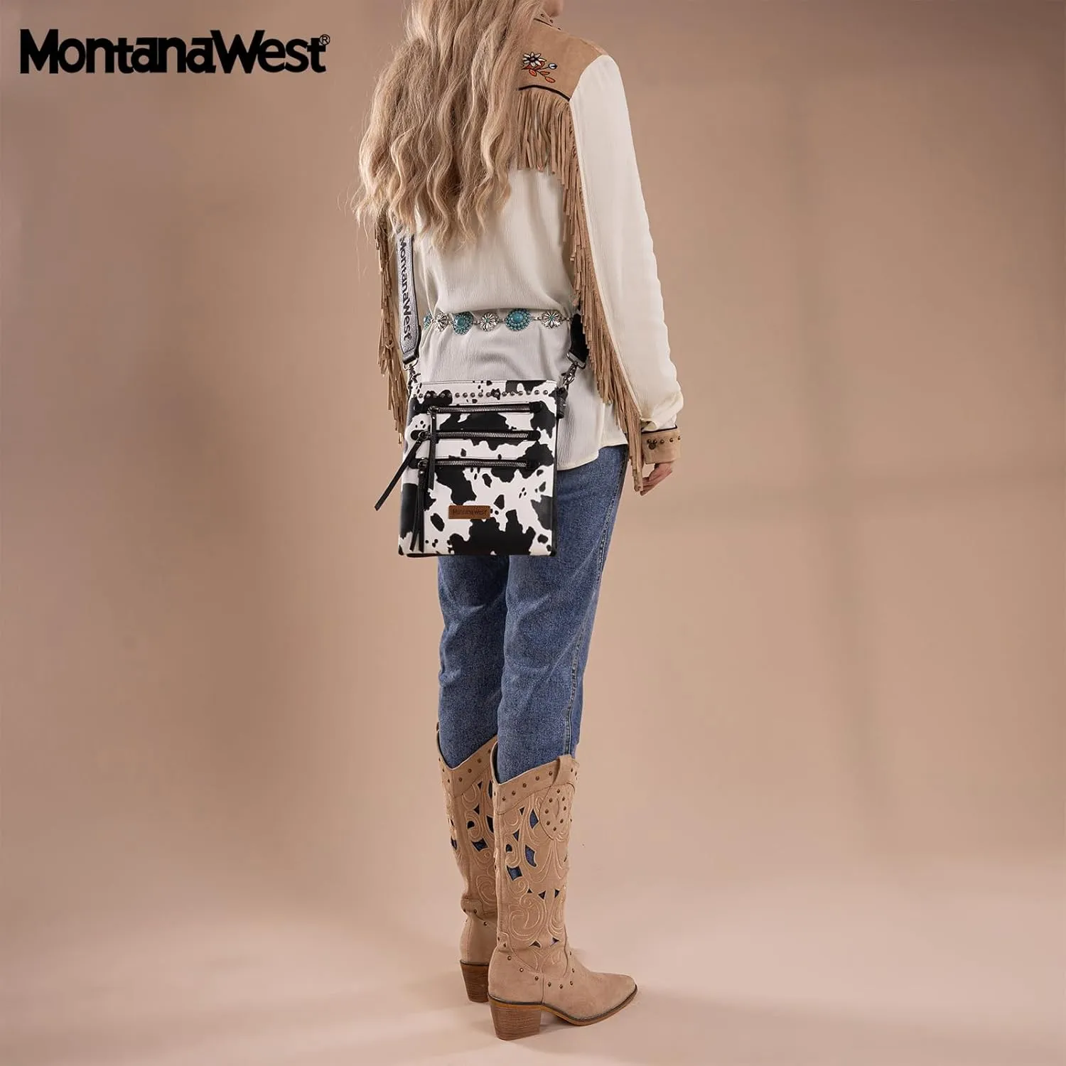 Montana West Crossbody Bags for Women Multi Pocket Cross Body Bag Purses with Guitar Strap