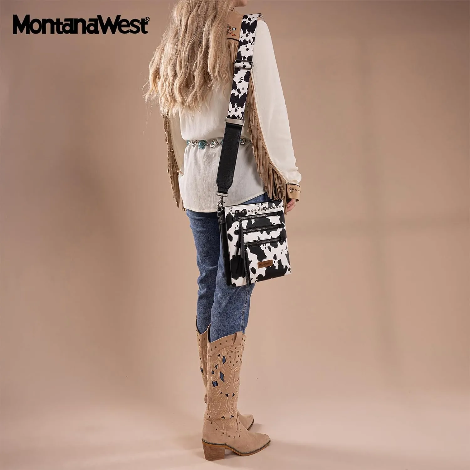 Montana West Crossbody Bags for Women Multi Pocket Cross Body Bag Purses with Guitar Strap
