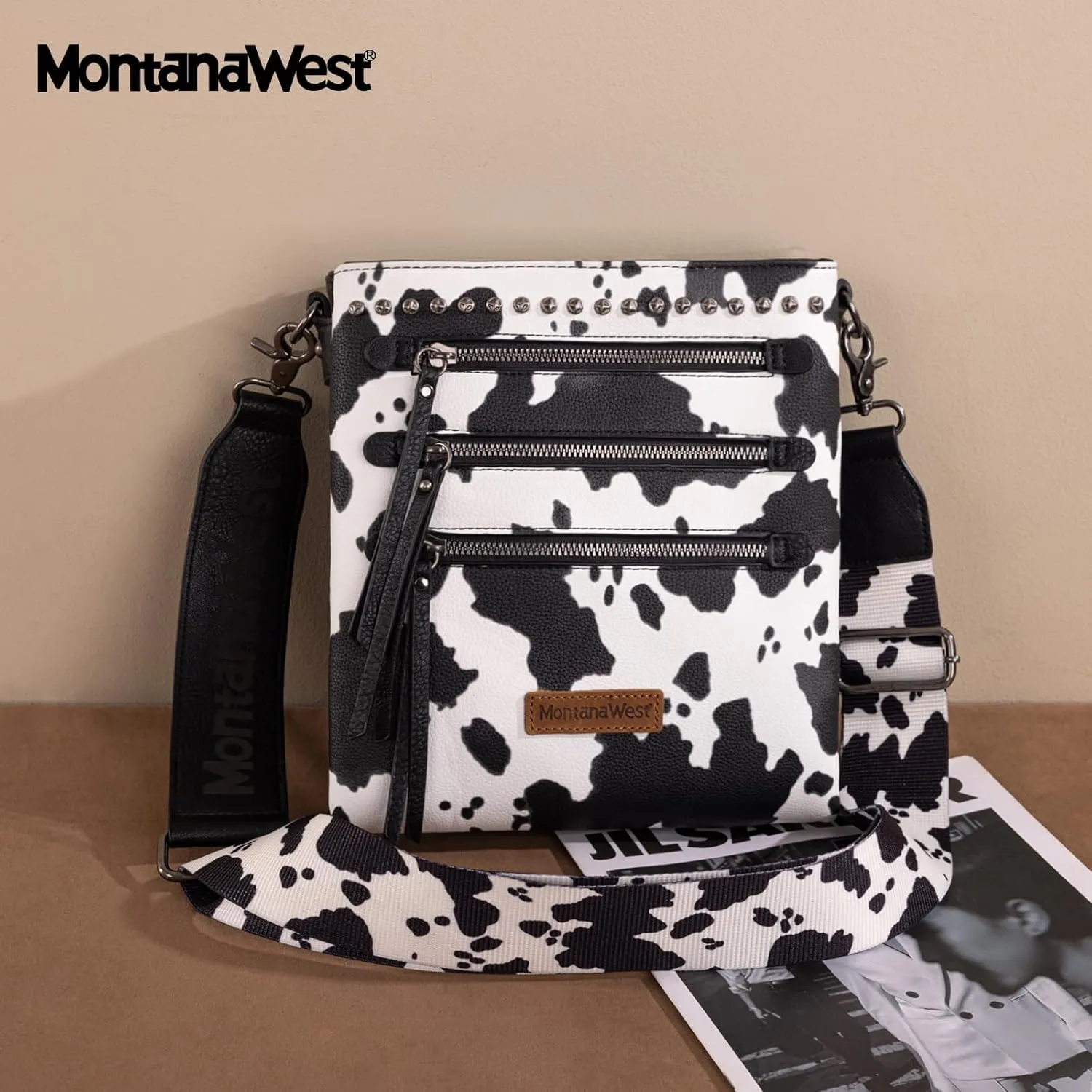 Montana West Crossbody Bags for Women Multi Pocket Cross Body Bag Purses with Guitar Strap
