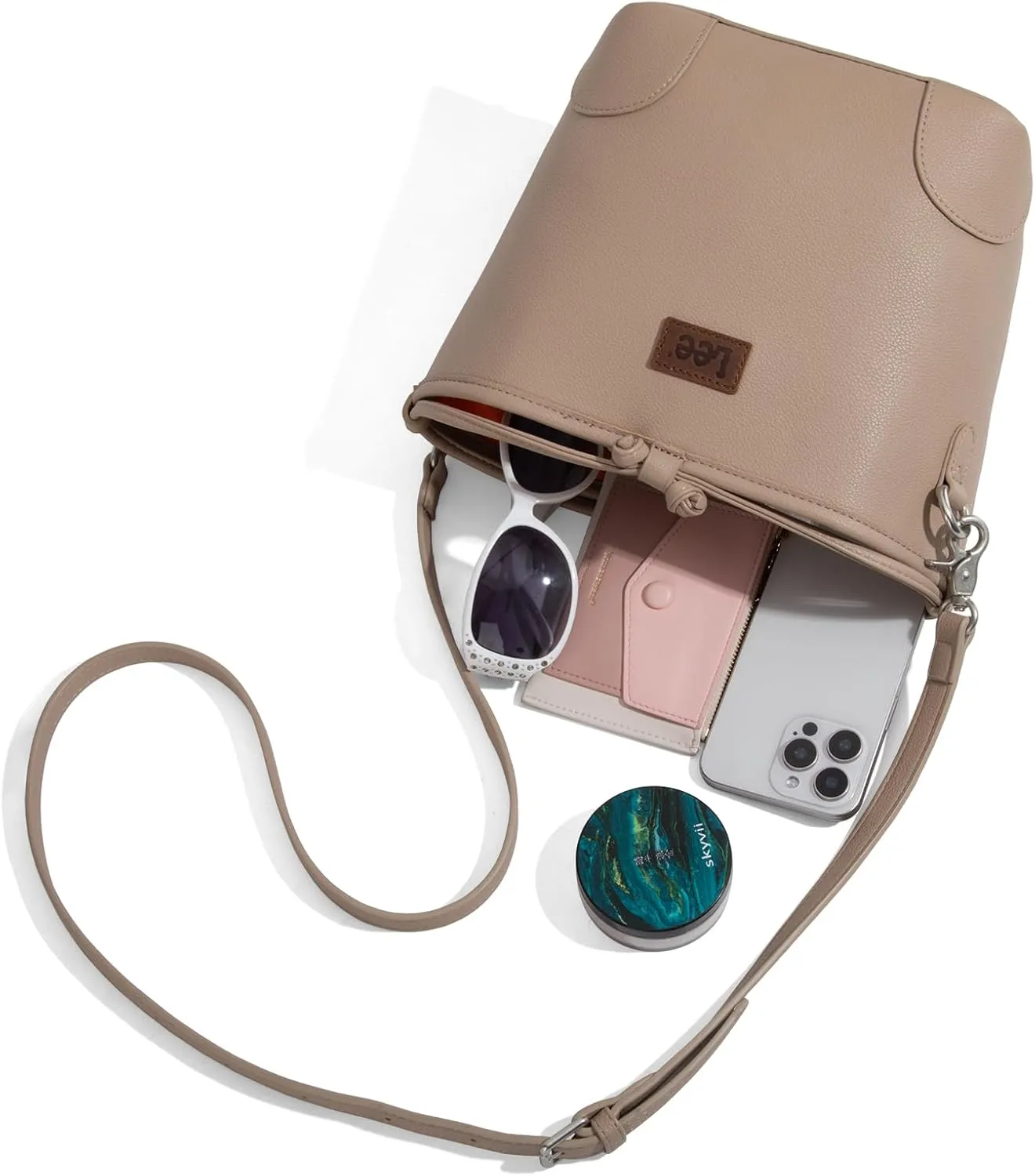 Montana West Lee Small Crossbody Bags for Women Drawstring Bucket Purse with Adjustable Strap