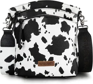 Montana West Multi Zip Pocket Large Crossbody Bag With Guitar Strap