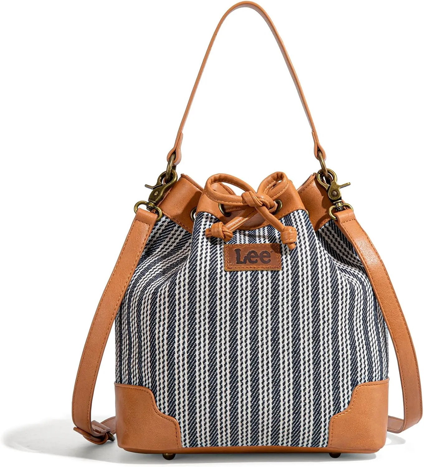 Montana West X Lee Bucket Bag for Women Drawstring Hobo Crossbody Bag with Detachable Straps