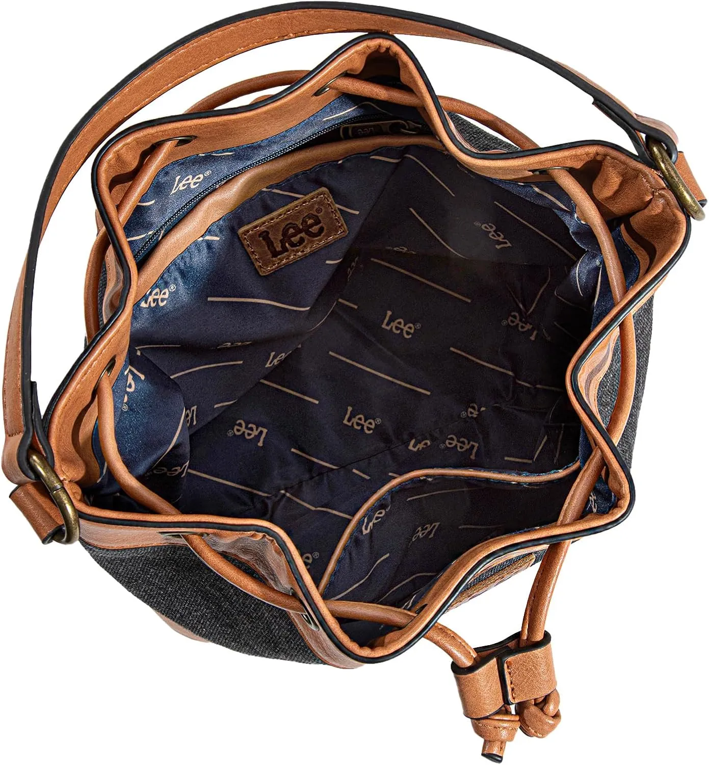 Montana West X Lee Bucket Bag for Women Drawstring Hobo Crossbody Bag with Detachable Straps