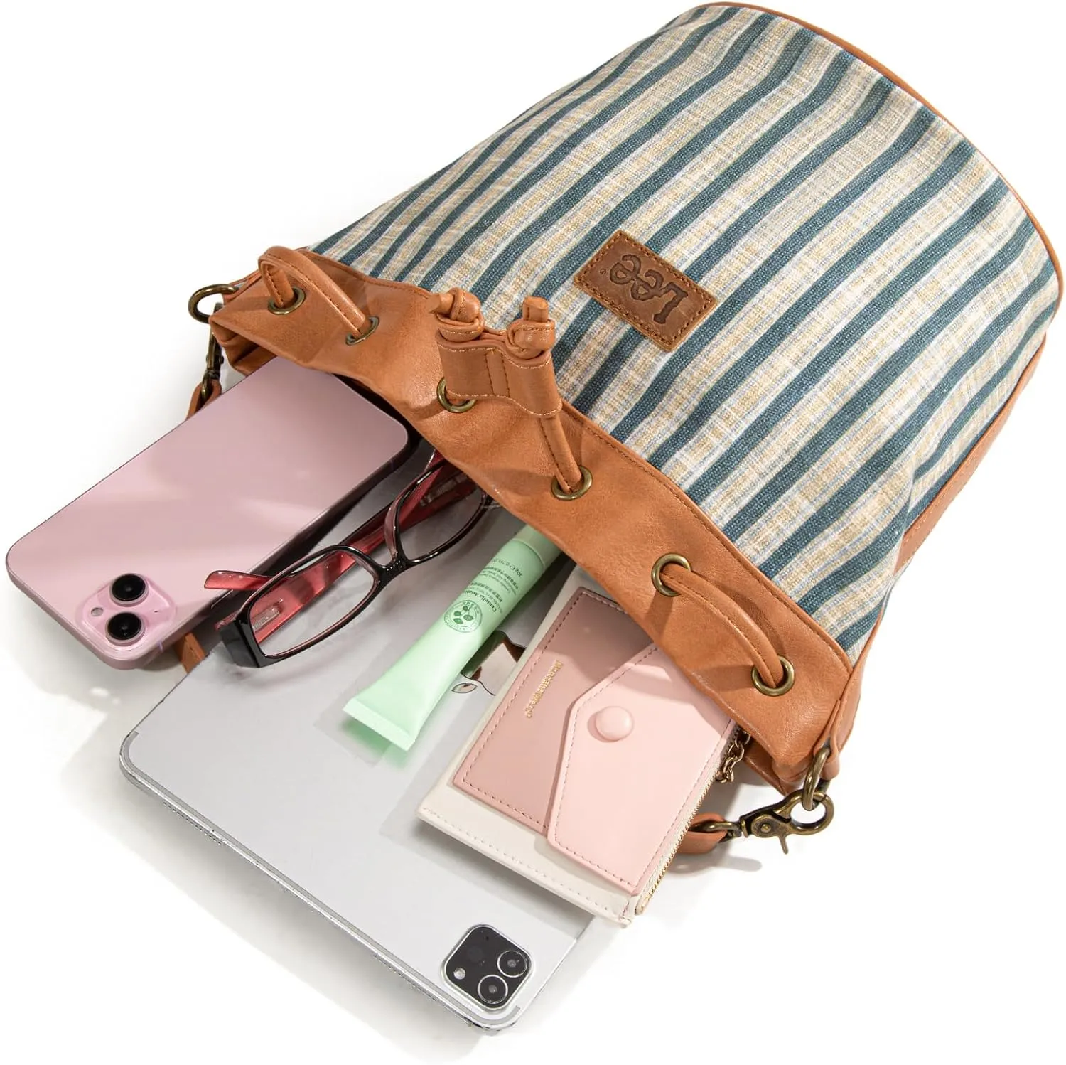 Montana West X Lee Bucket Bag for Women Drawstring Hobo Crossbody Bag with Detachable Straps