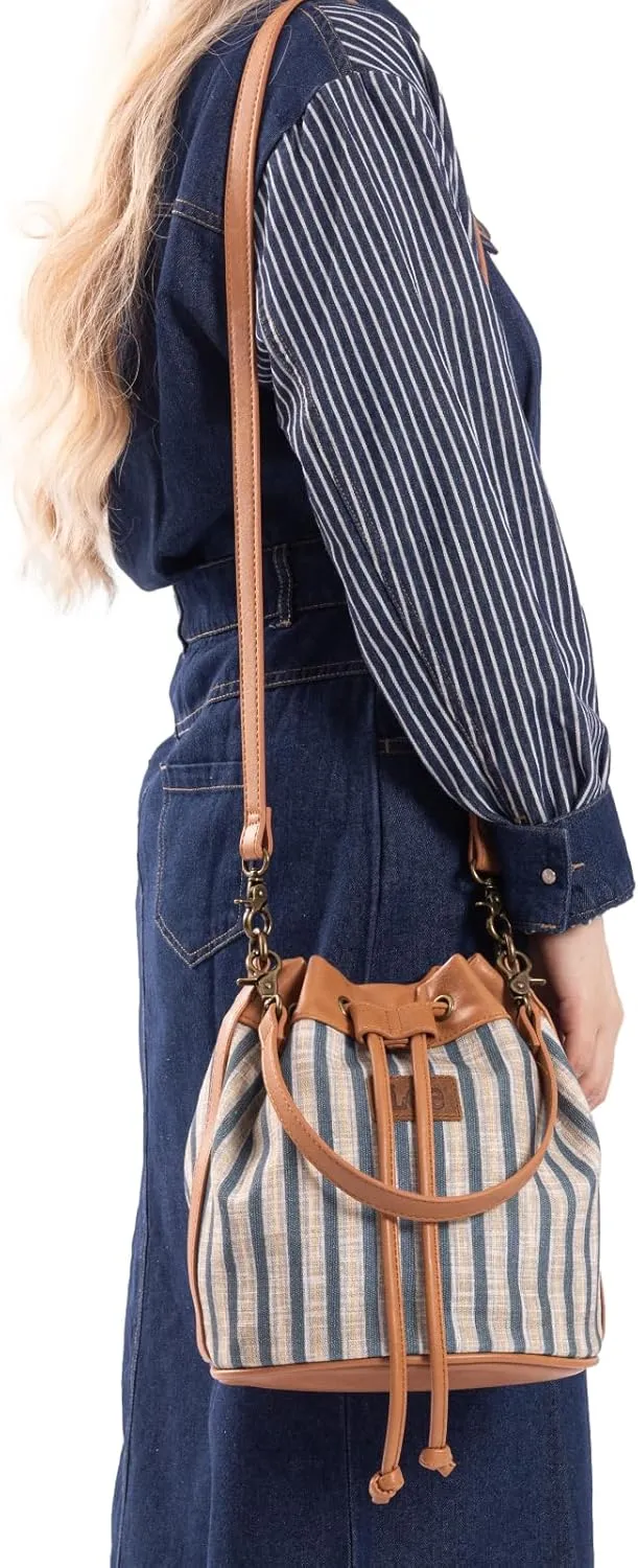 Montana West X Lee Bucket Bag for Women Drawstring Hobo Crossbody Bag with Detachable Straps