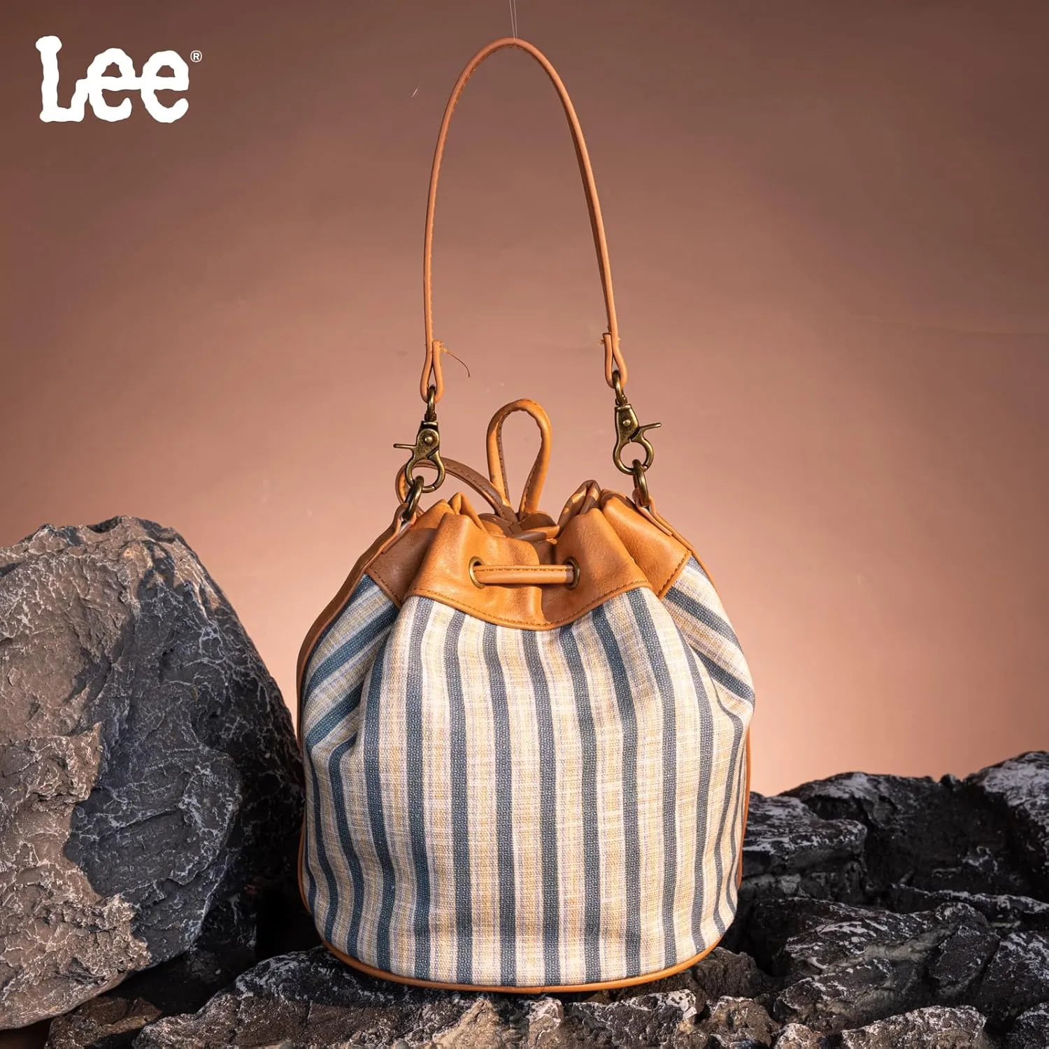 Montana West X Lee Bucket Bag for Women Drawstring Hobo Crossbody Bag with Detachable Straps