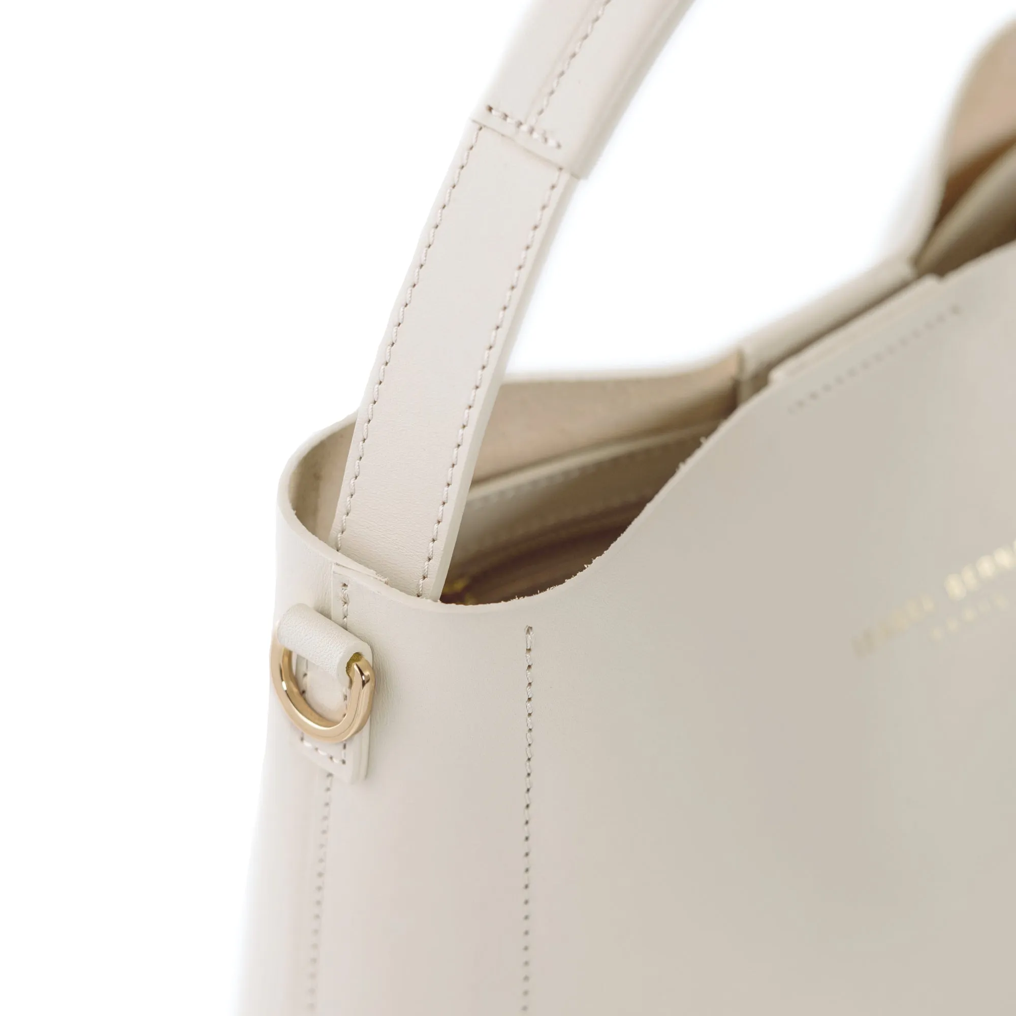 Montmartre Béatrice Midi creme vegetable tanned leather handbag