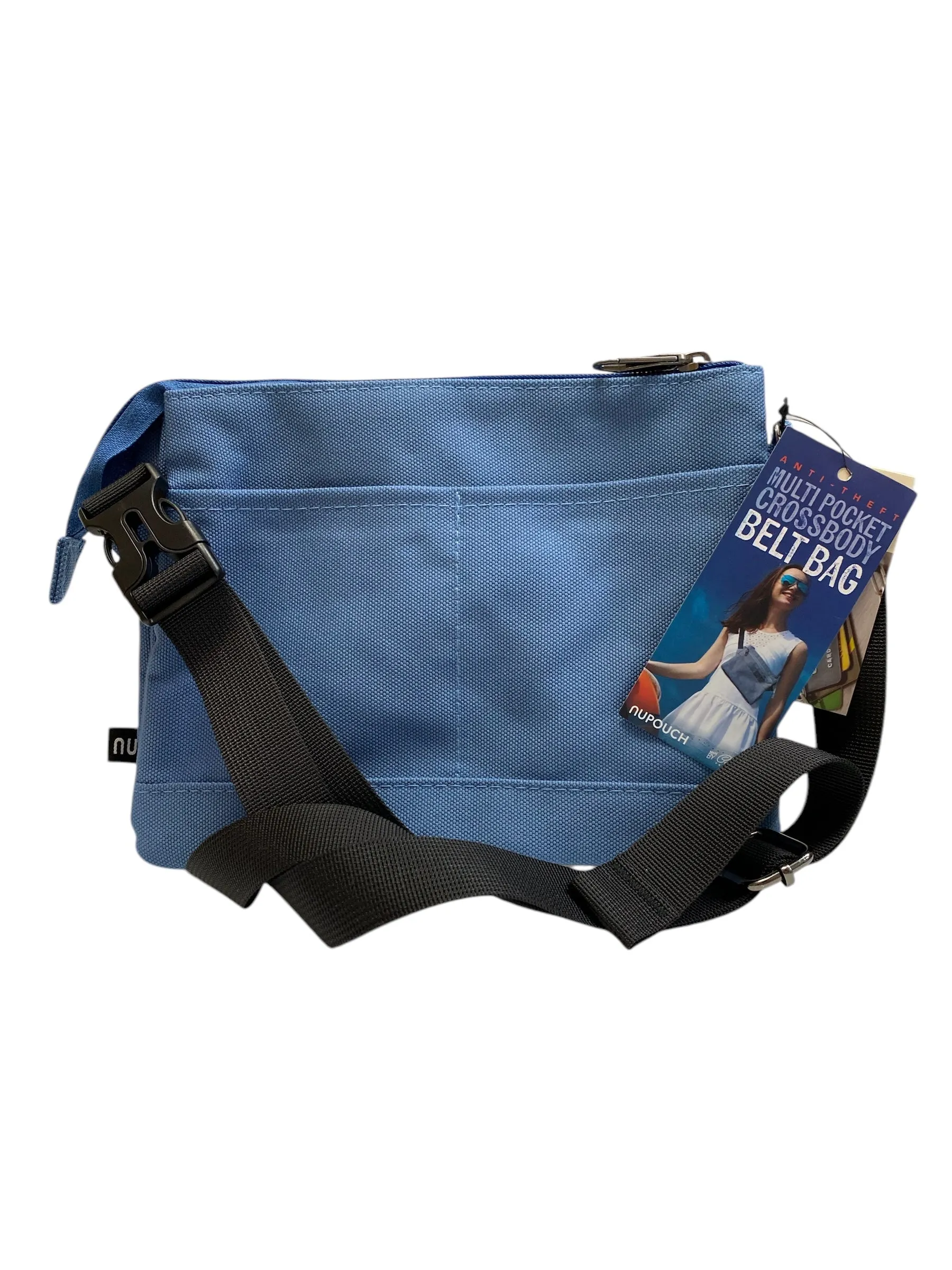 Multi Pocket Crossbody Belt Bag-LT Blue