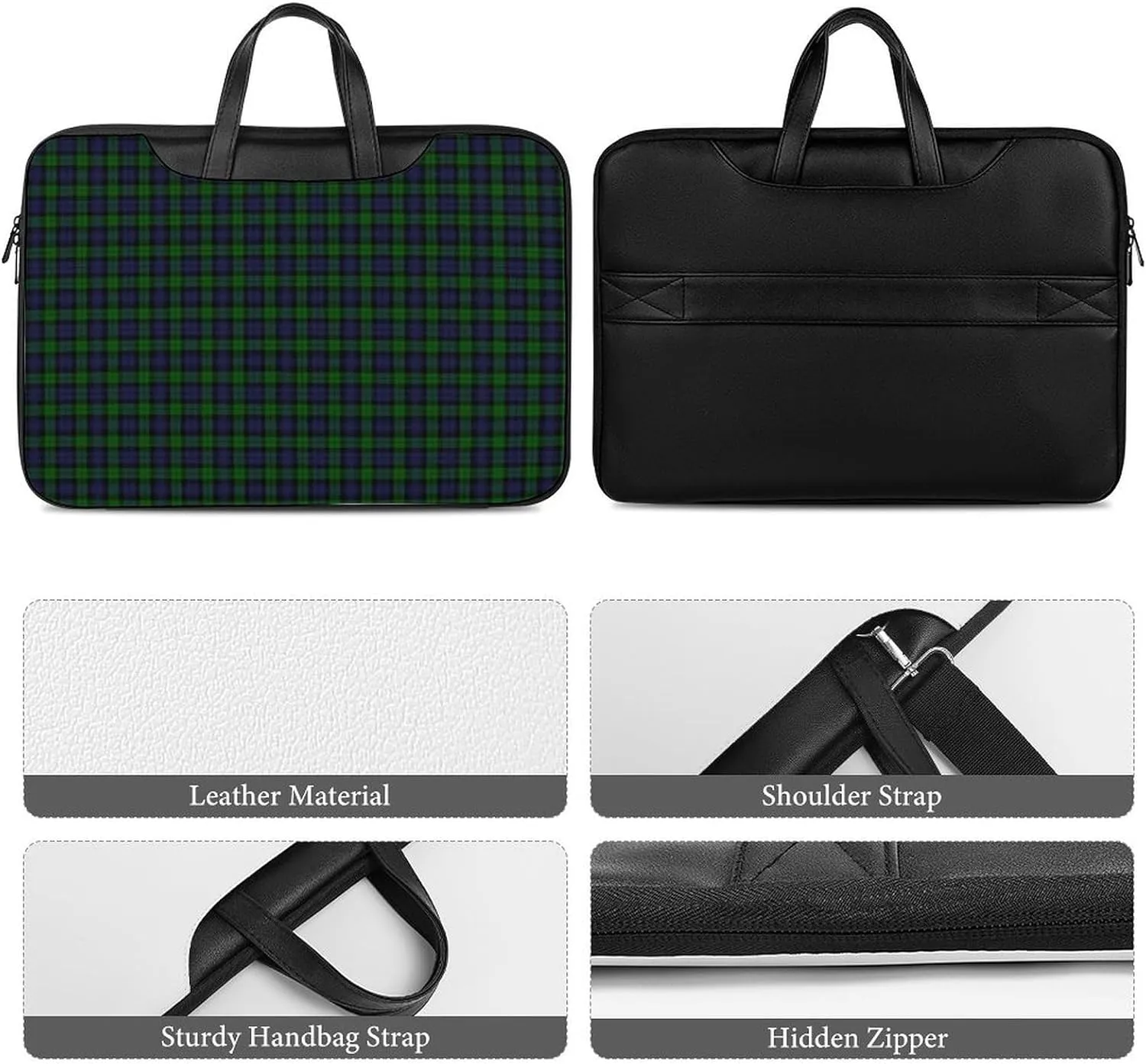 Murray Tartan Handheld Single Shoulder Crossbody Laptop Bag Unisex