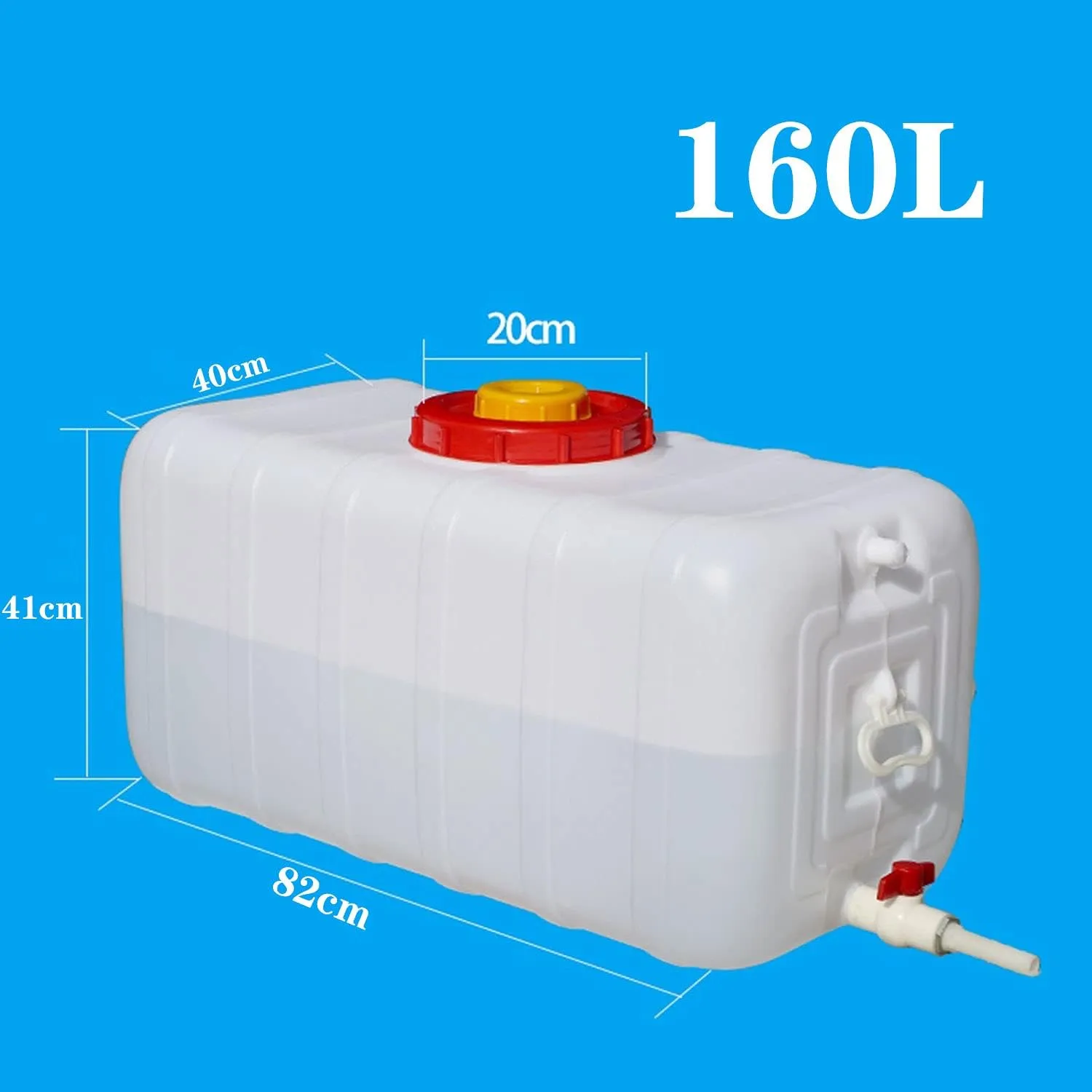 NAKAN Large Water Carrier Water Tank Plastic Travel Desktop Container Water Storage Container Jug Tasteless Portable Waste Water Tank Indoor or Outdoor Camping Emergency(Size:160L)