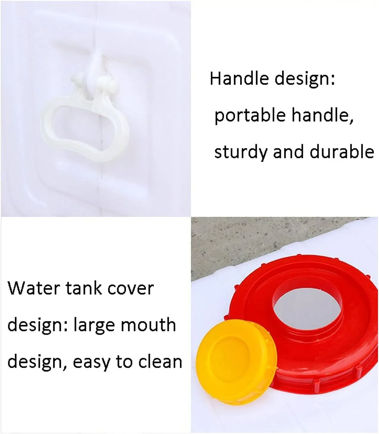 NAKAN Large Water Carrier Water Tank Plastic Travel Desktop Container Water Storage Container Jug Tasteless Portable Waste Water Tank Indoor or Outdoor Camping Emergency(Size:160L)