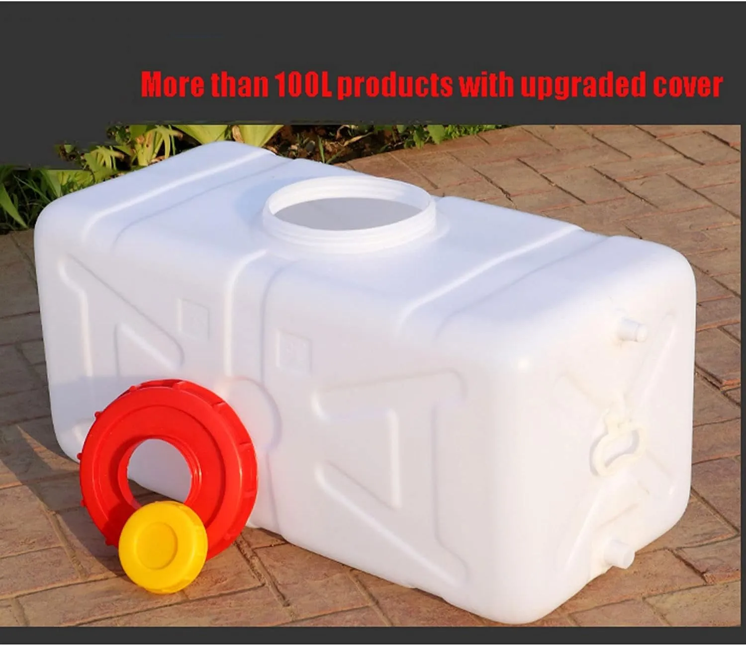 NAKAN Large Water Carrier Water Tank Plastic Travel Desktop Container Water Storage Container Jug Tasteless Portable Waste Water Tank Indoor or Outdoor Camping Emergency(Size:160L)