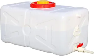 NAKAN Large Water Carrier Water Tank Plastic Travel Desktop Container Water Storage Container Jug Tasteless Portable Waste Water Tank Indoor or Outdoor Camping Emergency(Size:160L)