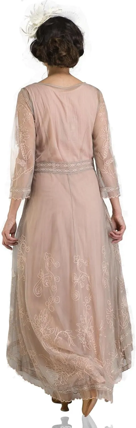 Nataya 40163 Women's Downton 1920s Vintage Style Wedding Party Dress in Quartz