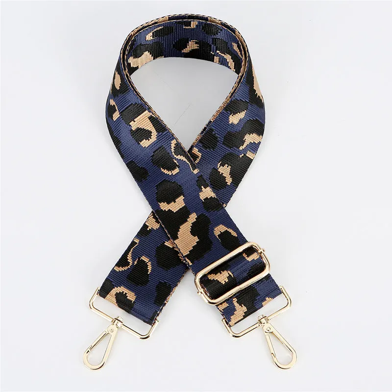 Navy Leopard Adjustable Strap