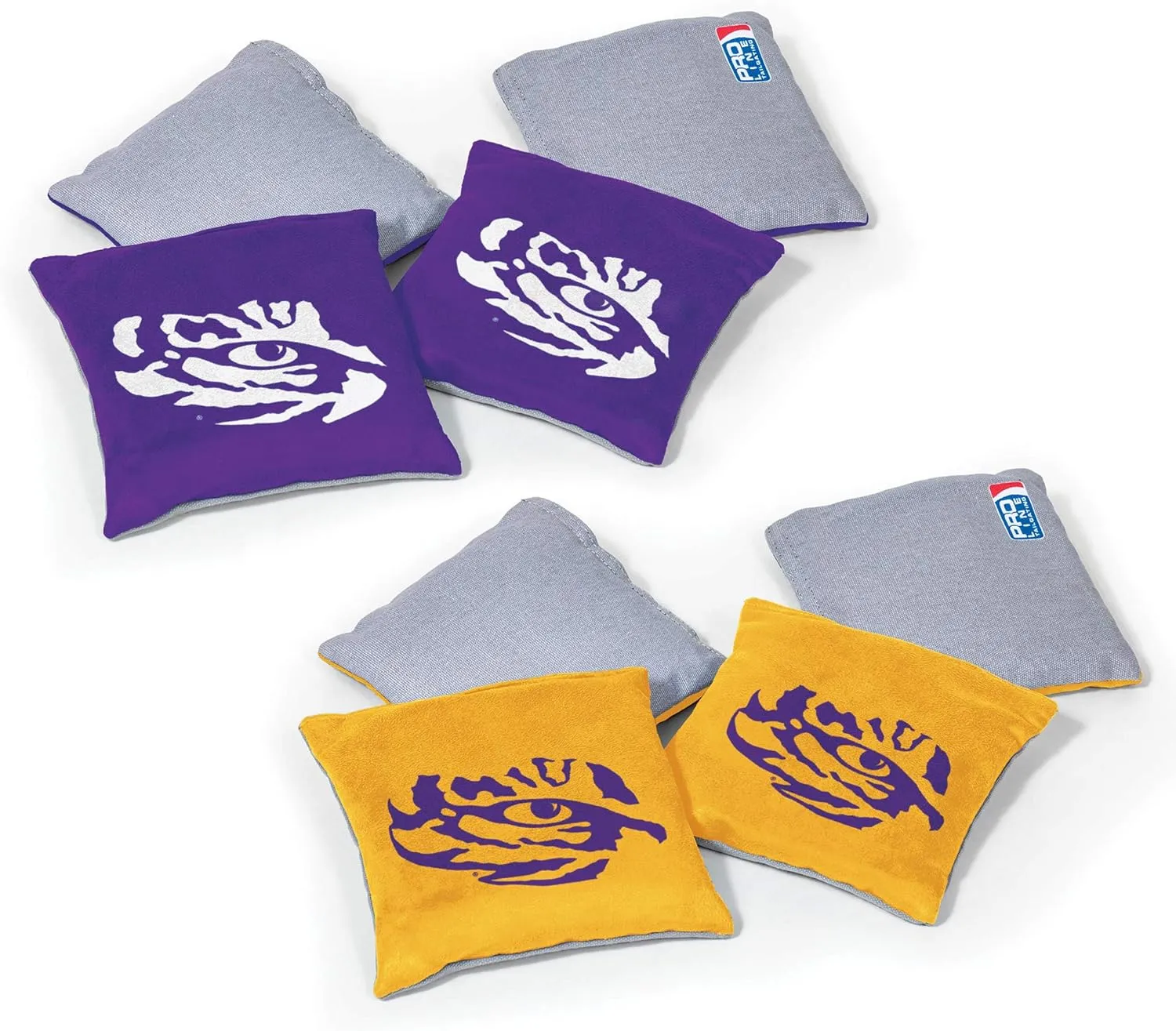 NCAA College Dual Sided Bean Bags by Wild Sports, 8 Count, Premium Toss Bags for Cornhole Set - Great for Tailgates, Outdoors, Backyard