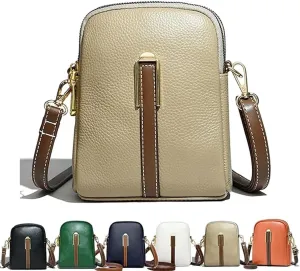 New Lychee Grain Leather Phone Bag,Cell Phone Purse Crossbody, Mini Stylish Lychee Pattern Shoulder Bag