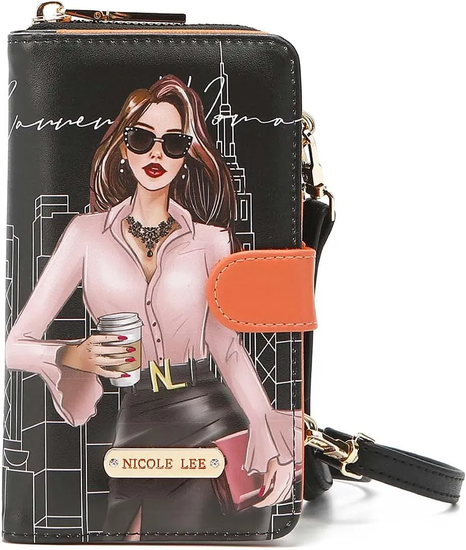 Nicole Lee 2 Piece Phone Case Crossbody Wallet (CARER WOMAN)