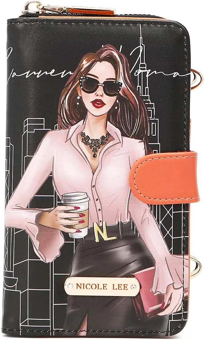 Nicole Lee 2 Piece Phone Case Crossbody Wallet (CARER WOMAN)