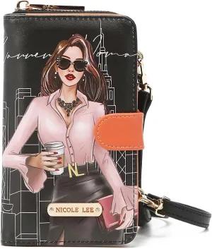 Nicole Lee 2 Piece Phone Case Crossbody Wallet (CARER WOMAN)