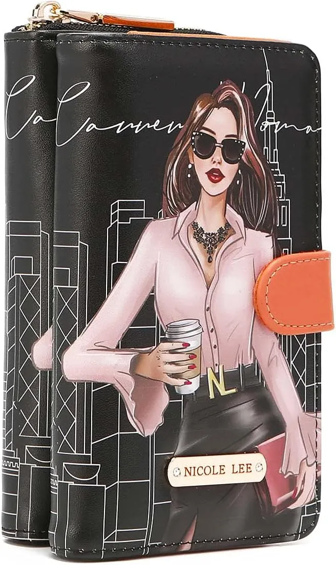 Nicole Lee 2 Piece Phone Case Crossbody Wallet (CARER WOMAN)