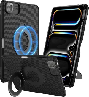 Nillkin CamShield Pad Case for iPad Pro 11 inch 2024 5th Generation (M4),Adjustable Portrait/Landscape Magnetic Stand,with Pencil Holder, Sliding Camera Cover,no Built-in Screen Protector