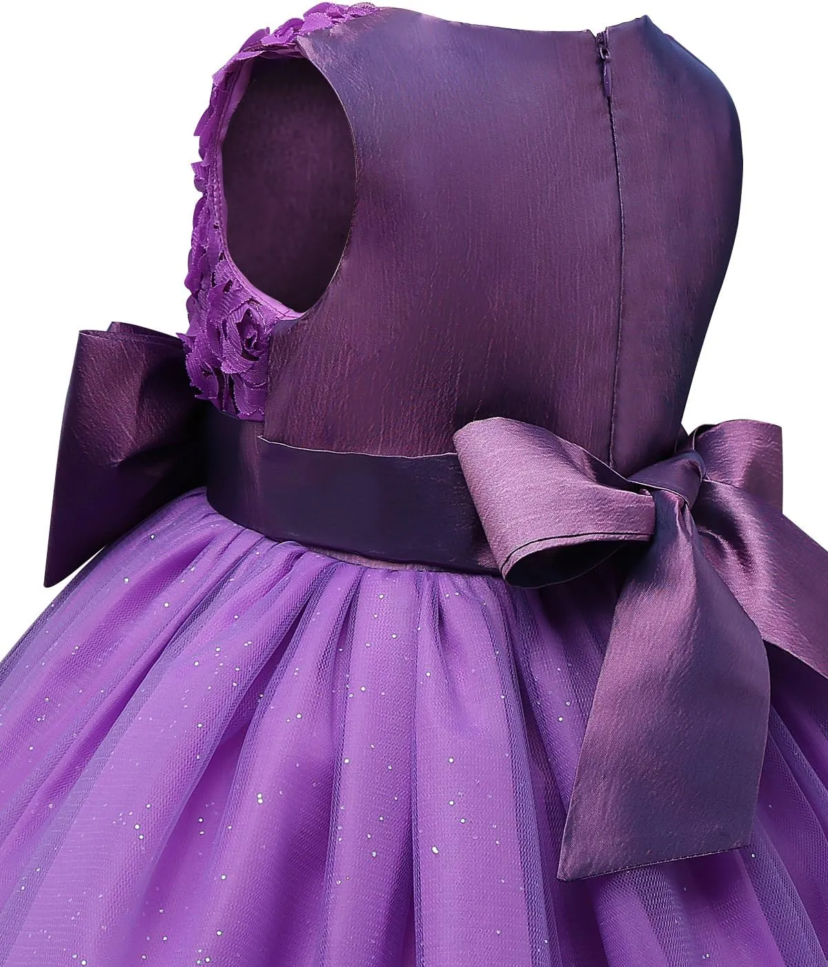 NNJXD Girl Sleeveless Lace 3D Flower Tutu Holiday Princess Dresses