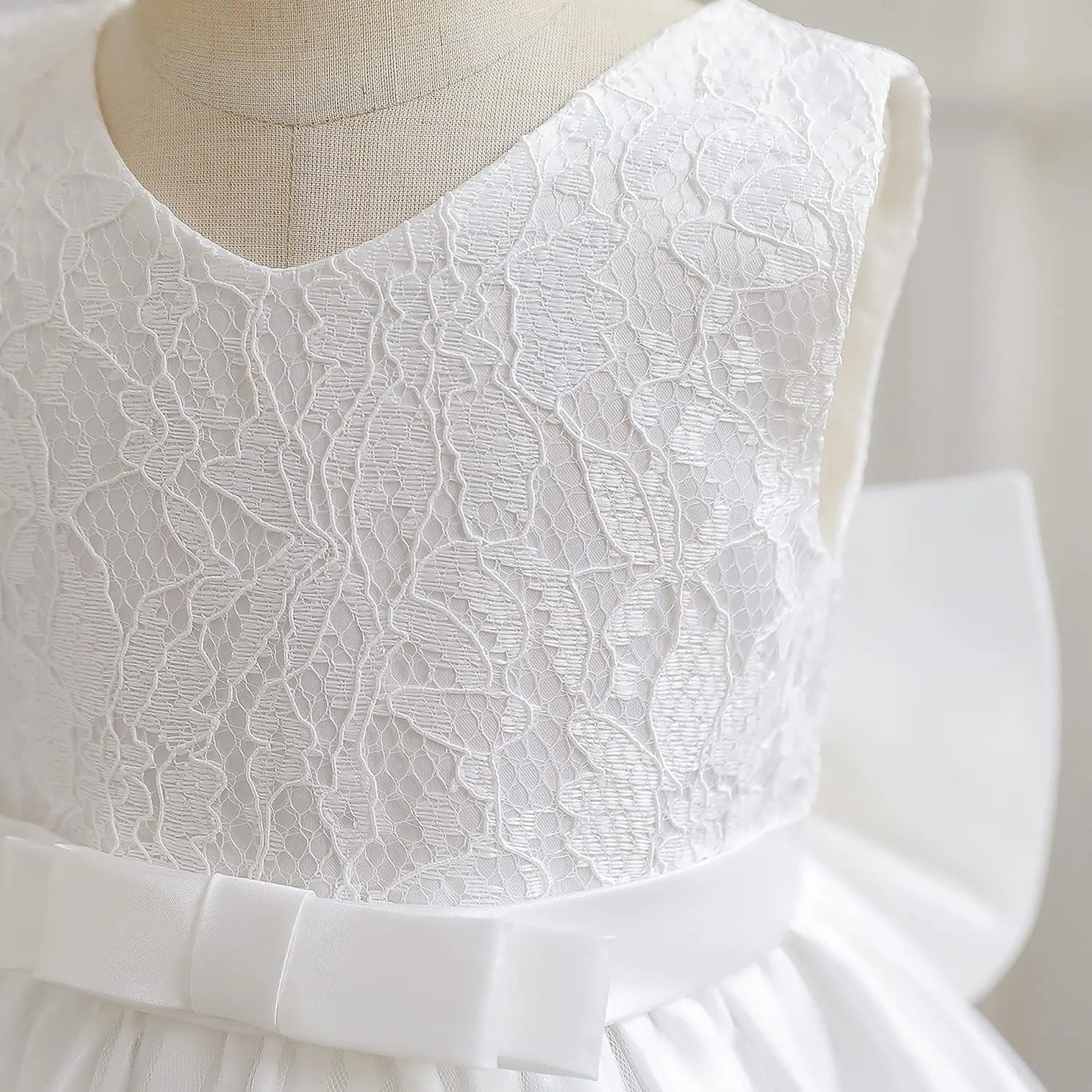 NNJXD Girls' Tulle Flower Princess Wedding Dress for Toddler and Baby Girl