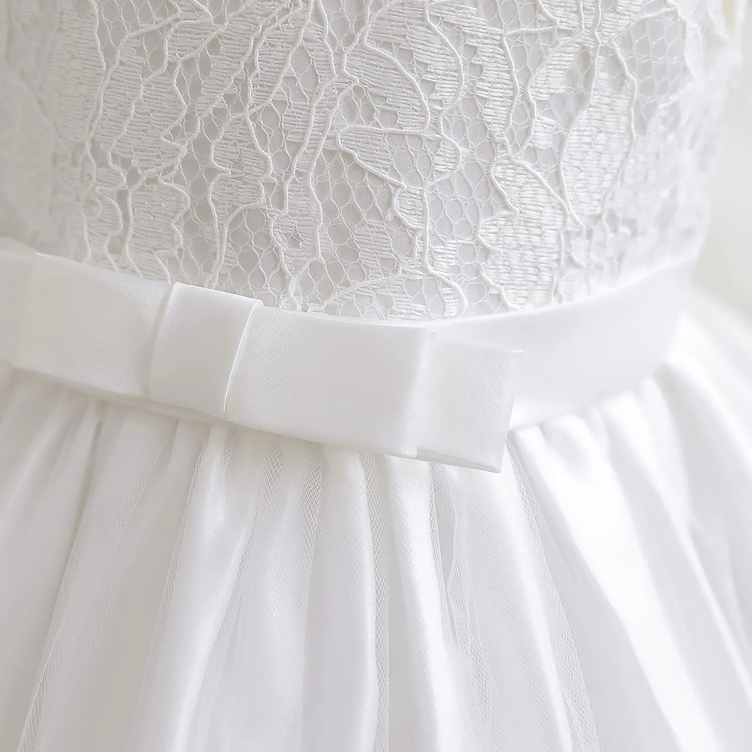 NNJXD Girls' Tulle Flower Princess Wedding Dress for Toddler and Baby Girl