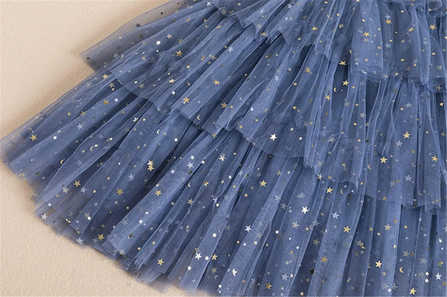 NNJXD Little Girl Tutu Dress Tulle Ruffles Flower Girls Wedding Party Dresses