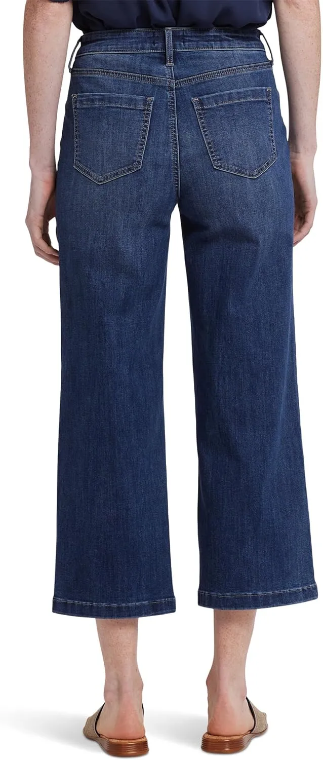 NYDJ Women's Coco Relaxed Wide Leg Crop Jeans in Rio Rapids