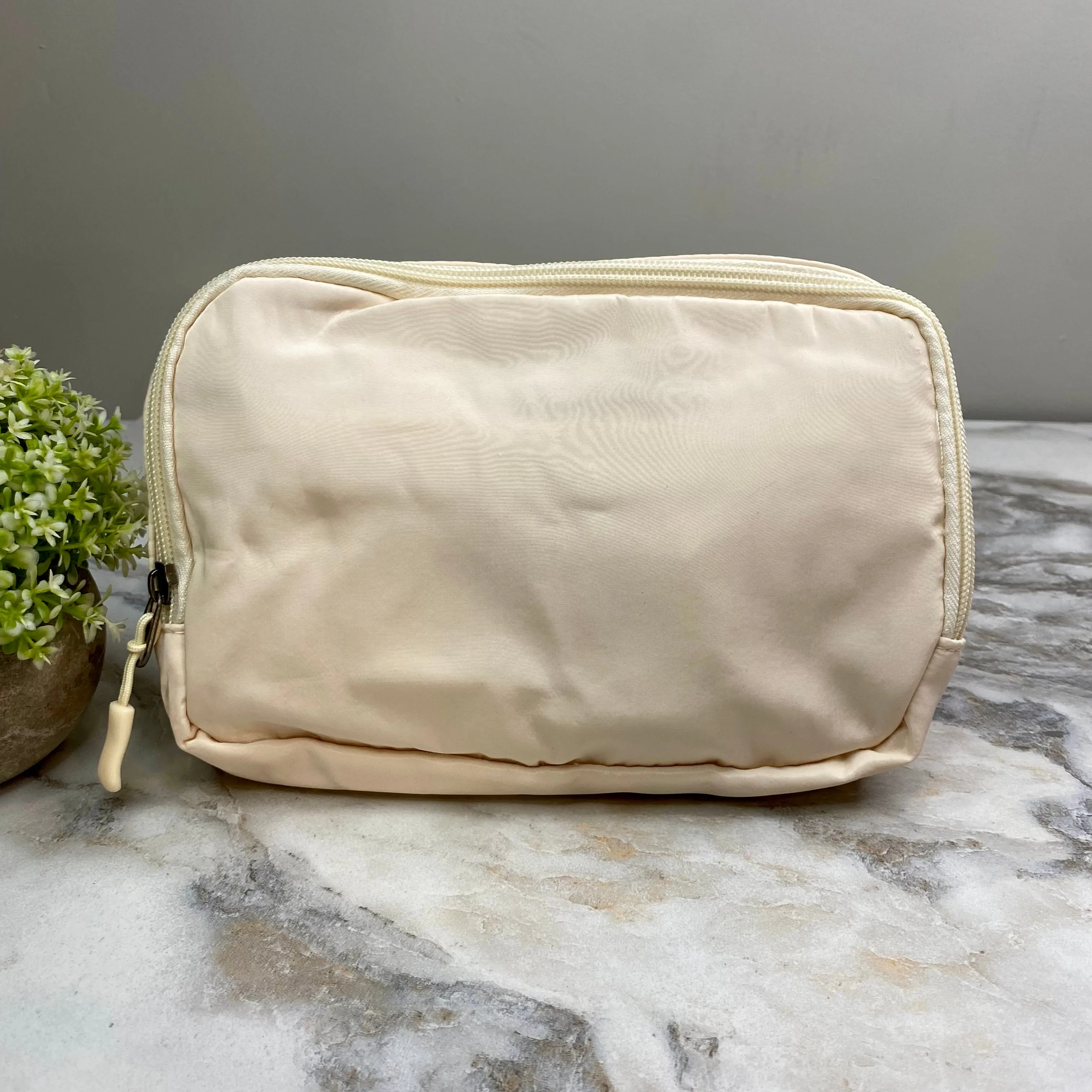 Nylon Belt Bag - Crossbody   Fanny - Cream