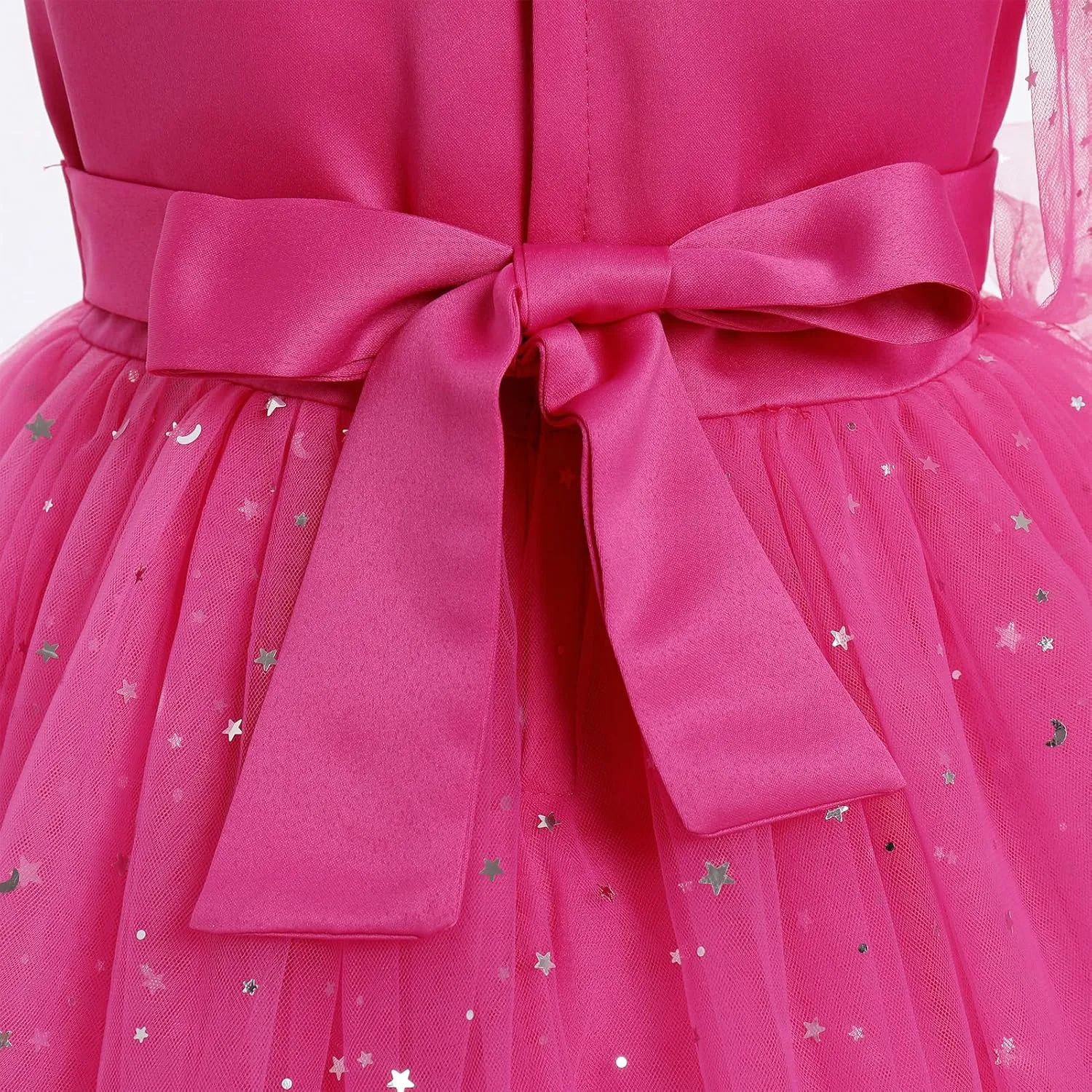 OBEEII Toddler Baby Girls Pageant Dress Sequins Heart Tulle Tutu Dress Flower Wedding Princess Birthday Party Prom Gown