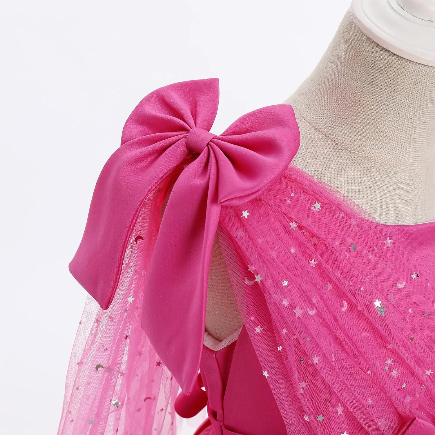 OBEEII Toddler Baby Girls Pageant Dress Sequins Heart Tulle Tutu Dress Flower Wedding Princess Birthday Party Prom Gown