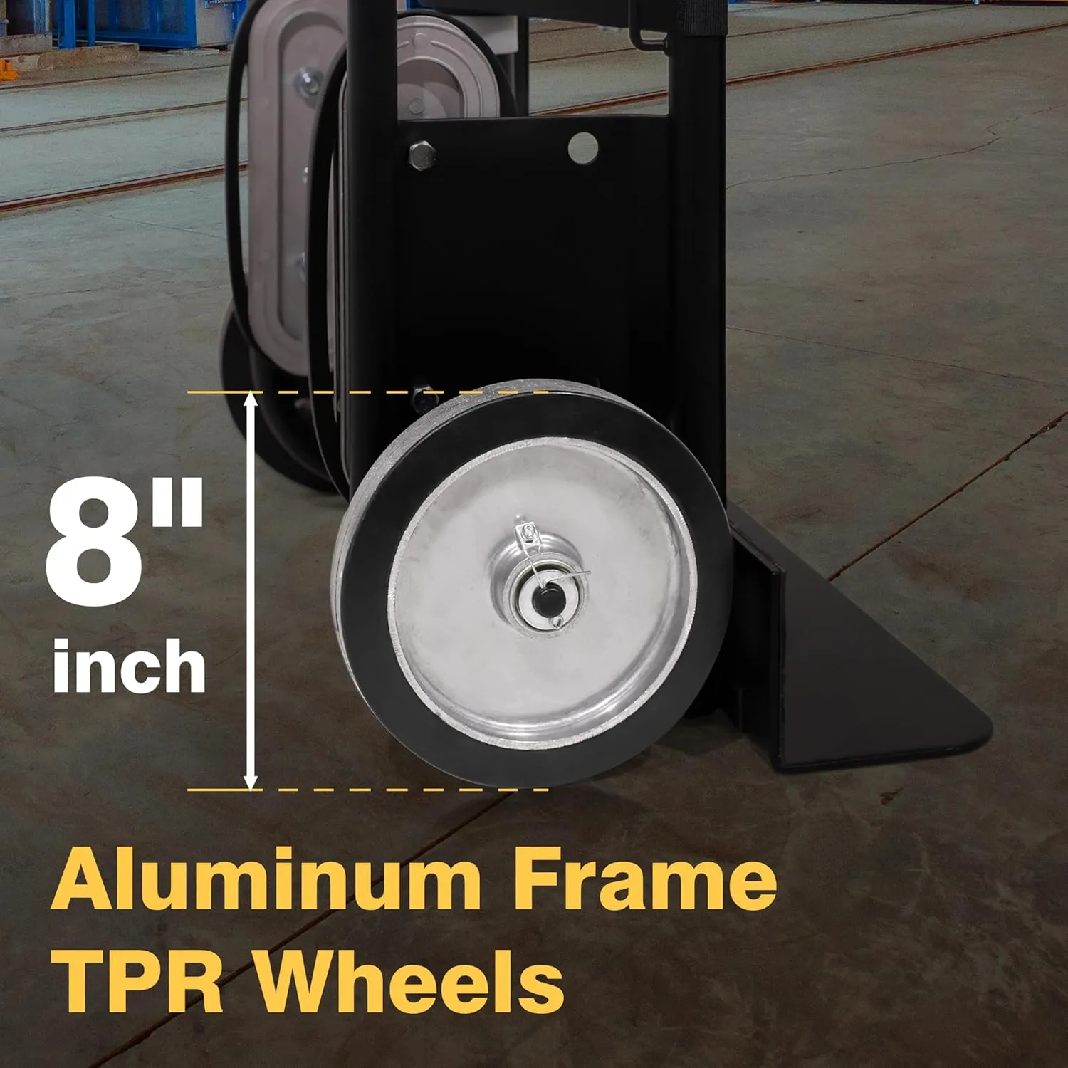 Olympia Tools 800LB Auto-Recoil Appliance Hand Truck - Moving Hand Truck with Easy-to-use Belt Tightener for Transport Large/Bulky Appliances Refrigerator Dolly - Heavy-Duty Furniture Dolly Trolley
