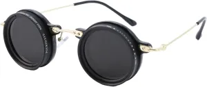 OUANGANC sunglasses, 9 gears adjustable, men's sunglasses UV protection, metal frame, universal for street shooting & fishing
