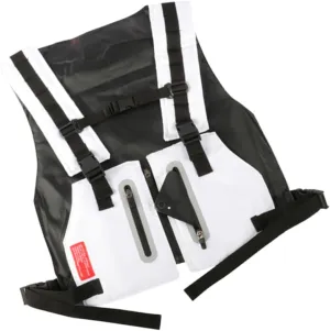 Outdoor Fitness Reflective Vest for Men Multi Pocket Training Gear for Running Cycling Camping High Visibility White