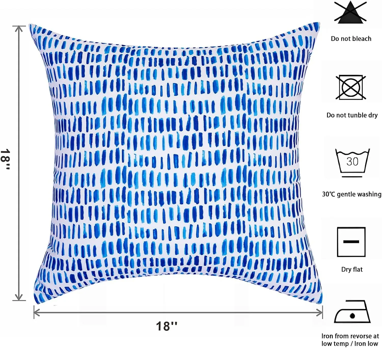 Outdoor Throw Pillows - Decorative Pillows with Insert Included Set of 2 Outdoor Pillows for Patio Furniture 18x18 Inch