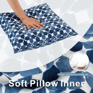 Outdoor Throw Pillows - Decorative Pillows with Insert Included Set of 2 Outdoor Pillows for Patio Furniture 18x18 Inch