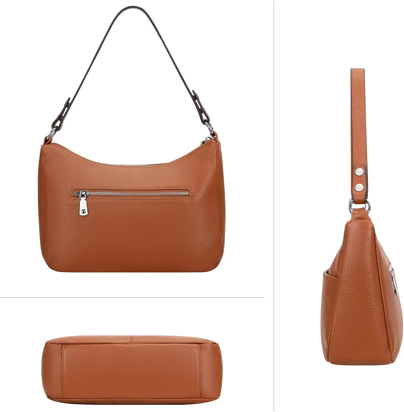 Over Earth Soft Leather Handbags for Women Crossbody Purses Multi Pockets Shoulder Bags Messenger Bag Medium