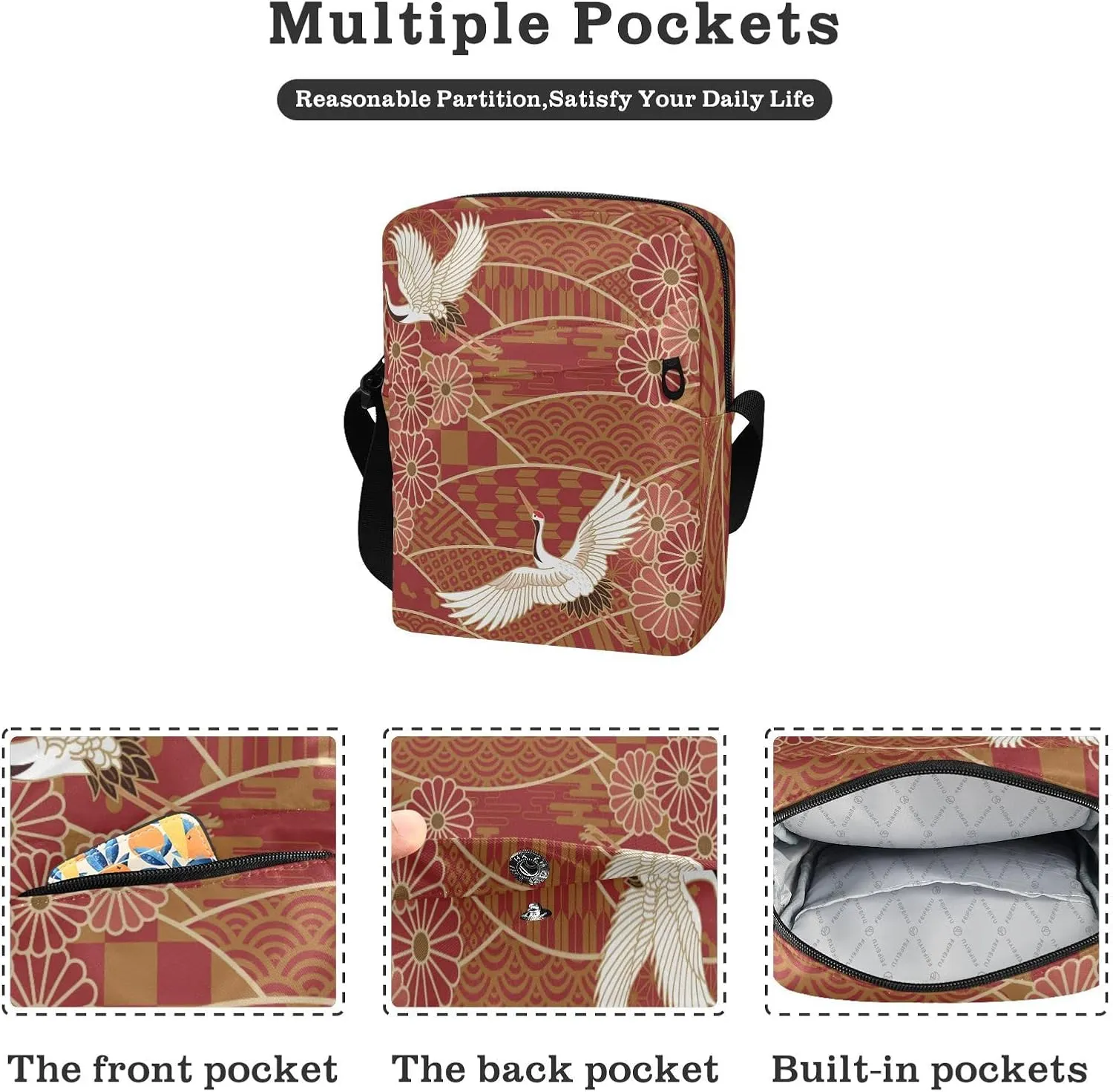 Oyihfvs Messenger Bag, Men's Crossbody Bag, Women's Crossbody Bag with Adjustable Strap