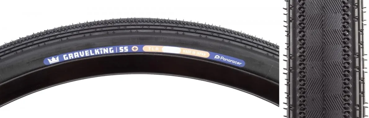 Panaracer GravelKing SS Plus Tire - 700 x 28, Clincher, Folding, Black