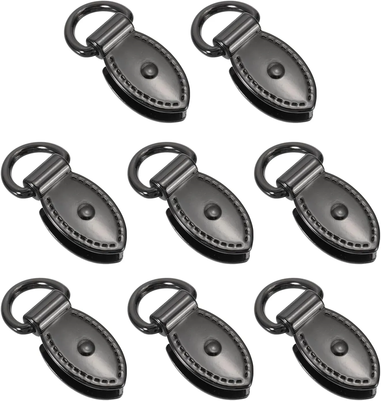 PATIKIL Bag Side Clip Buckle, Metal Purse Suspension Clasp Suspending Leaf Shape Handbag D Rings Buckle Chain Link Connector