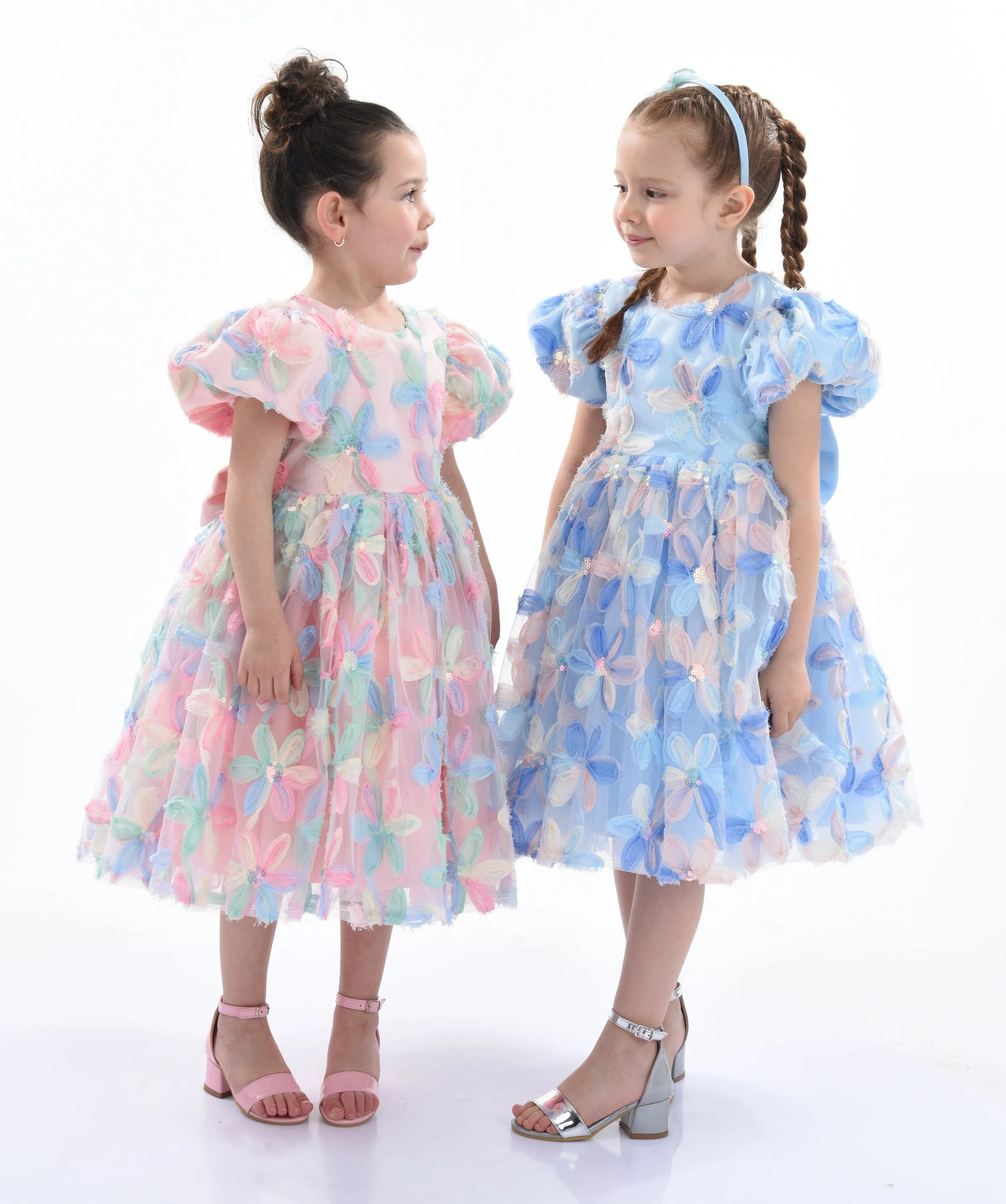 Peach Daisy Party Dress