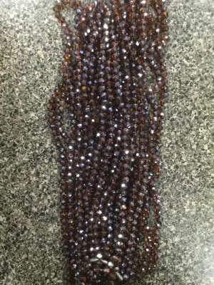 Pecan Crystal Beaded Necklace