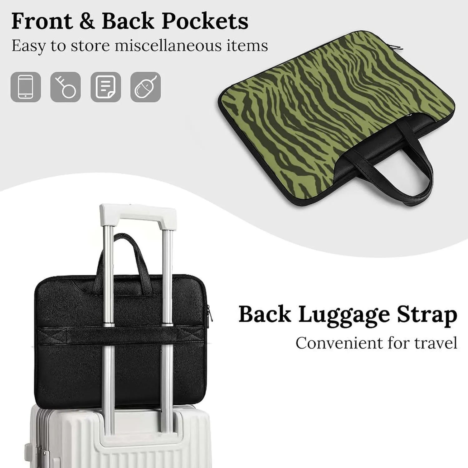 Penguin Bird Handheld Single Shoulder Crossbody Laptop Bag Unisex
