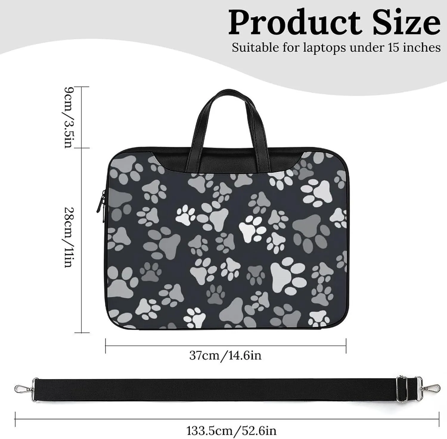 Penguin Bird Handheld Single Shoulder Crossbody Laptop Bag Unisex
