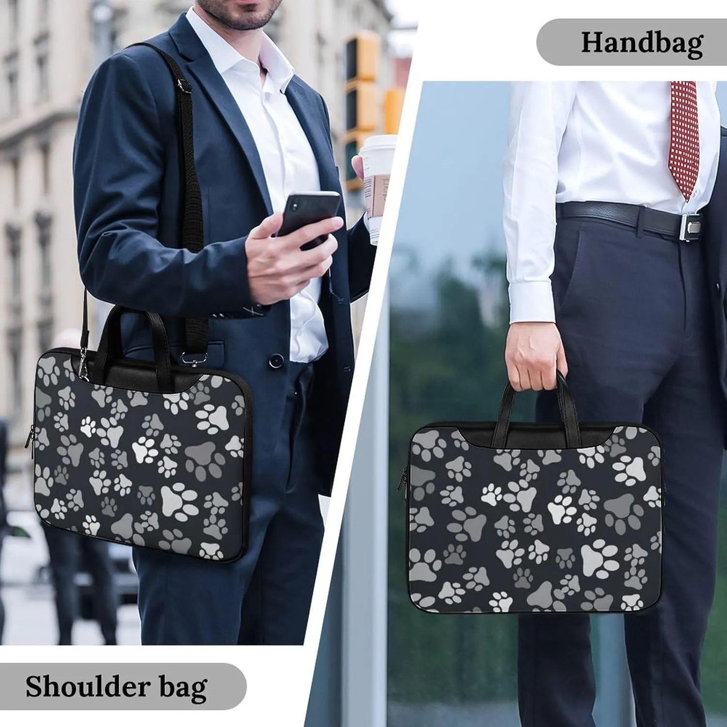 Penguin Bird Handheld Single Shoulder Crossbody Laptop Bag Unisex