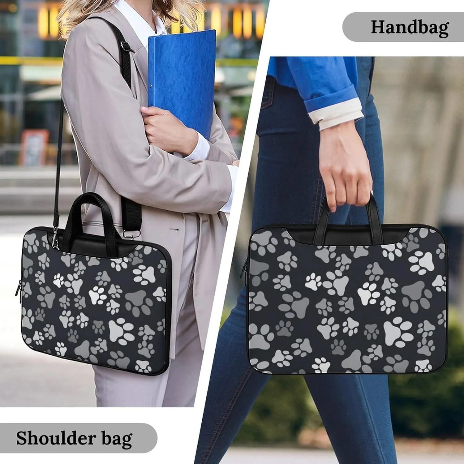Penguin Bird Handheld Single Shoulder Crossbody Laptop Bag Unisex