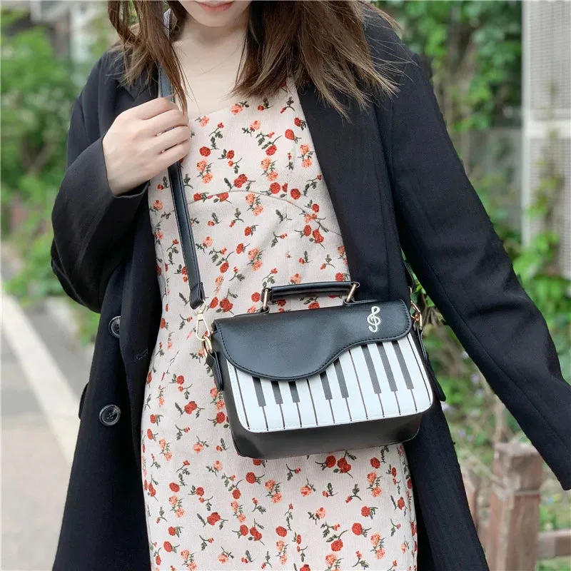 Piano PU Leather Handbag